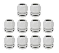 sourcing map 10 Pcs M32x1.5" Cable Glands Adjustable 18-25mm PA6 Nylon IP68 Waterproof Connectors with Seals Anti-Corrosion for Industrial/Outdoor Electrical Systems (White)