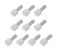 sourcing map 10 Pcs M4 x 12mm Knurled Thumb Screws, 304 Stainless Steel Flat Head Knurled Fully Threaded Thumbscrew Bolts Fasteners for Home, Electronic, Machine