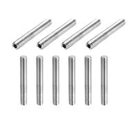 sourcing map 10 Pcs M6-1 x 35mm Grub Screws, 304 Stainless Steel Cup Point Allen Head Screws Internal Hex Socket Drive for Bathroom Fixtures Repair Furniture DIY Project