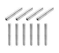 sourcing map 10 Pcs M6-1 x 45mm Grub Screws, 304 Stainless Steel Cup Point Allen Head Screws Internal Hex Socket Drive for Bathroom Fixtures Repair Furniture DIY Project