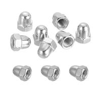 sourcing map 10 Pcs M6x1mm Acorn Cap Nuts, 316 Stainless Steel Metric Hex Cap Dome Head Hardware Nuts, Bright Finish for Light Fixtures, Machine, DIY Projects