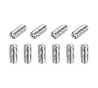 sourcing map 10 Pcs M8-1.25 x 14mm Grub Screws, 304 Stainless Steel Cup Point Allen Head Screws Internal Hex Socket Drive for Bathroom Fixtures Repair Furniture DIY Project