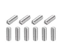 sourcing map 10 Pcs M8-1.25 x 16mm Grub Screws, 304 Stainless Steel Cup Point Allen Head Screws Internal Hex Socket Drive for Bathroom Fixtures Repair Furniture DIY Project