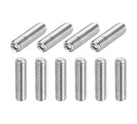 sourcing map 10 Pcs M8-1.25 x 30mm Grub Screws, 304 Stainless Steel Cup Point Allen Head Screws Internal Hex Socket Drive for Bathroom Fixtures Repair Furniture DIY Project