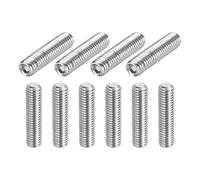sourcing map 10 Pcs M8-1.25 x 35mm Grub Screws, 304 Stainless Steel Cup Point Allen Head Screws Internal Hex Socket Drive for Bathroom Fixtures Repair Furniture DIY Project