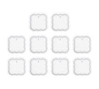 sourcing map 10 Pcs Magic Square Resin Keychain Moulds, Silicone Epoxy Mould Kit with Hole for Pendant Keychains Ornament Jewelry Art Crafts Making DIY Crafts, White