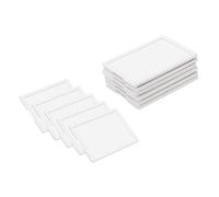 sourcing map 10 Pcs Magnetic Label Holders, 4 x 2.8 Inch Data Card Holder with Paper Cards and Protective Films for Shelf White Board Toolbox Metal Wall Cabinet Drawer, White