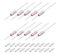 sourcing map 10 Pcs Metal Temperature Thermal Fuse SF105 105C 221F 10A 250V Cutoff Thermal Fuse with 20 Pcs BN1.25 Bare Terminal Butt Connector