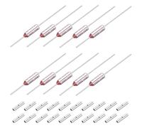 sourcing map 10 Pcs Metal Temperature Thermal Fuse SF113 113C 235.4F 10A 250V Cutoff Thermal Fuse with 20 Pcs BN1.25 Bare Terminal Butt Connector