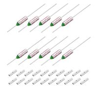 sourcing map 10 Pcs Metal Temperature Thermal Fuse SF121 121C 249.8F 10A 250V Cutoff Thermal Fuse with 20 Pcs BN1.25 Bare Terminal Butt Connector