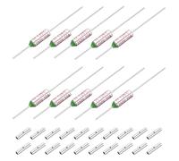 sourcing map 10 Pcs Metal Temperature Thermal Fuse SF125 125C 257F 10A 250V Cutoff Thermal Fuse with 20 Pcs BN1.25 Bare Terminal Butt Connector