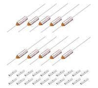 sourcing map 10 Pcs Metal Temperature Thermal Fuse SF133 133C 271.4F 10A 250V Cutoff Thermal Fuse with 20 Pcs BN1.25 Bare Terminal Butt Connector