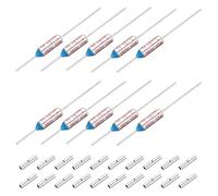 sourcing map 10 Pcs Metal Temperature Thermal Fuse SF167 167C 332.6F 10A 250V Cutoff Thermal Fuse with 20 Pcs BN1.25 Bare Terminal Butt Connector