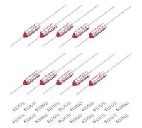 sourcing map 10 Pcs Metal Temperature Thermal Fuse SF172 172C 341.6F 10A 250V Cutoff Thermal Fuse with 20 Pcs BN1.25 Bare Terminal Butt Connector