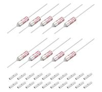 sourcing map 10 Pcs Metal Temperature Thermal Fuse SF192 192C 377.6F 10A 250V Cutoff Thermal Fuse with 20 Pcs BN1.25 Bare Terminal Butt Connector
