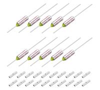 sourcing map 10 Pcs Metal Temperature Thermal Fuse SF216 216C 420.8F 10A 250V Cutoff Thermal Fuse with 20 Pcs BN1.25 Bare Terminal Butt Connector