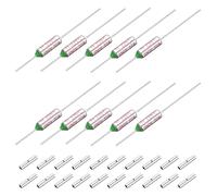 sourcing map 10 Pcs Metal Temperature Thermal Fuse SF229 229C 444.2F 10A 250V Cutoff Thermal Fuse with 20 Pcs BN1.25 Bare Terminal Butt Connector