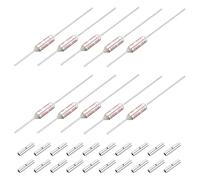 sourcing map 10 Pcs Metal Temperature Thermal Fuse SF77 77C 170.6F 10A 250V Cutoff Thermal Fuse with 20 Pcs BN1.25 Bare Terminal Butt Connector