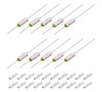 sourcing map 10 Pcs Metal Temperature Thermal Fuse SF85 85C 185F 10A 250V Cutoff Thermal Fuse with 20 Pcs BN1.25 Bare Terminal Butt Connector