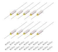 sourcing map 10 Pcs Metal Temperature Thermal Fuse SF94 94C 201.2F 10A 250V Cutoff Thermal Fuse with 20 Pcs BN1.25 Bare Terminal Butt Connector