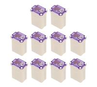 sourcing map 10 Pcs Micro Cartridge Fuses 25A 32V Slow-Blow Automotive Fuse Kit for Car Electrical Protection