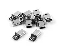 sourcing map 10 PCS Mini USB 5 Pin B Male Connector Port Solder Replacement