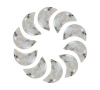 sourcing map 10 Pcs Moon Crystal Worry Stone, 0.5 Inch Length Natural Tianshan Blue Moon Gemstone Bulk, Carved Pocket Stones for Meditation Balancing Pendant Decor