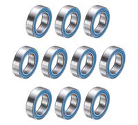 sourcing map 10 Pcs MR117-2RS Deep Groove Micro Bearing, 7x11x3mm Double Rubber Sealed Chrome Steel Small Bearings (ABEC5, Z4 Low Noise)