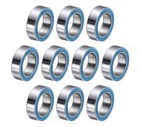 sourcing map 10 Pcs MR128-2RS Deep Groove Micro Bearing, 8x12x3.5mm Double Rubber Sealed Chrome Steel Small Bearings (ABEC5, Z4 Low Noise)