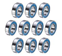 sourcing map 10 Pcs MR137-2RS Deep Groove Micro Bearing, 7x13x4mm Double Rubber Sealed Chrome Steel Small Bearings (ABEC5, Z4 Low Noise)