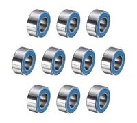 sourcing map 10 Pcs MR63-2RS Deep Groove Micro Bearing, 3x6x2.5mm Double Rubber Sealed Chrome Steel Small Bearings (ABEC5, Z4 Low Noise)