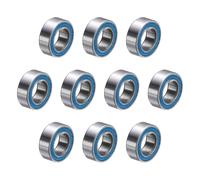 sourcing map 10 Pcs MR74-2RS Deep Groove Micro Bearing, 4x7x2.5mm Double Rubber Sealed Chrome Steel Small Bearings (ABEC5, Z4 Low Noise)