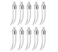 sourcing map 10 Pcs Name on Rice Glass Vial Pendant 6mm Widths Mini Glass Bottles, for Necklace Wish Bottles DIY Pendant Craft Souvenirs