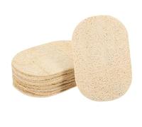 sourcing map 10 Pcs Natural Loofah Kitchen Sponge, 4.7''x3.1'' Loofah Sponge for Dishes Reusable Non-Scratch Loofah Sponges for Kitchen, Bathroom & Household Cleaning, Natural