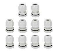 sourcing map 10 Pcs NPT 1/2" Cable Glands Adjustable 6-12.5mm PA6 Nylon IP68 Waterproof Connectors with Seals Anti-Corrosion for Industrial/Outdoor Electrical Systems (White)