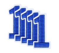 sourcing map 10 Pcs Number Patches 2.4" Height Number 1 Embroidered Decorative Repair Patches Iron/Sew on Embroidery Appliques for Decor Clothes Shoes Hats Backpacks DIY Crafts, Blue