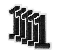 sourcing map 10 Pcs Number Patches 2.4" Height Number 1 Embroidered Decorative Repair Patches Iron/Sew on Embroidery Appliques for Decor Clothes Shoes Hats Backpacks DIY Crafts, Black