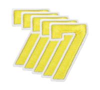 sourcing map 10 Pcs Number Patches 2.4" Height Number 7 Embroidered Decorative Repair Patches Iron/Sew on Embroidery Appliques for Decor Clothes Shoes Hats Backpacks DIY Crafts, Yellow