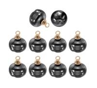 sourcing map 10 Pcs Pearl Buttons 10mm 13/32" Irregular Faux Pearl Sewing Button with Metal Shank for Clothing Bridal Wedding Dress DIY Crafts, Silver Black
