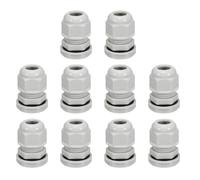 sourcing map 10 Pcs PG13.5 Cable Glands Adjustable 7-12mm PA6 Nylon IP68 Waterproof Connectors with Seals Anti-Corrosion for Industrial/Outdoor Electrical Systems (White)