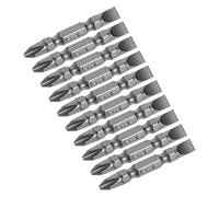 sourcing map 10 Pcs PH2/SL6 Magnetic Double Ended Screwdriver Bits, 1/4 Inch Hex Shank 1.97-inch Length S2 Power Tool