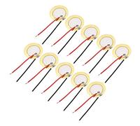 sourcing map 10 Pcs Piezo Discs 20mm Acoustic Pickup Transducer Prewired Microphone Trigger CBG Guitar