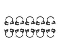 sourcing map 10 Pcs Plastic 24.5-26.1 Mm/0.98-1.03 Inches Inner Dia Adjustable Several Ratcheting Tubing Clamp for Home, Black