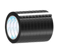 sourcing map 10 Pcs Poly Bag Sealing Tape, 1/2" x 98.4 Yard Plastic Bag Sealer Tape Packaging Sealing for Shops Packaging Food Vegetable Meat Cake Bread Freezer Ice, Black