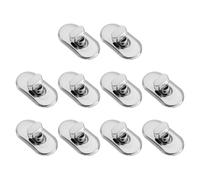 sourcing map 10 Pcs Purse Turn Clasps, Twist Lock Fastener Metal Button Closure Clip for DIY Hardware Bags Luggage Handbag Wallet Crafts, Silver