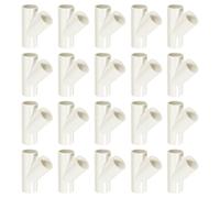 sourcing map 10 Pcs PVC Fitting, 3 Way 45 Degree 1" 0.8" PVC Connectors PVC Elbow PVC Pipe Fittings PVC Coupling PVC Furniture Corner Connector for DIY Garden Support Structure, White