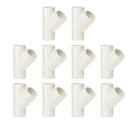 sourcing map 10 Pcs PVC Fitting, 3 Way 45 Degree 1" 0.98" PVC Connectors PVC Elbow PVC Pipe Fittings PVC Coupling PVC Furniture Corner Connector for DIY Garden Support Structure, White