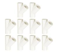 sourcing map 10 Pcs PVC Fitting, 3 Way 45 Degree 1.5" 1.6" PVC Connectors PVC Elbow PVC Pipe Fittings PVC Coupling PVC Furniture Corner Connector for DIY Garden Support Structure, White