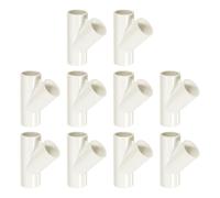 sourcing map 10 Pcs PVC Fitting, 3 Way 45 Degree 20mm Inner Dia PVC Connectors PVC Elbow PVC Pipe Fittings PVC Coupling PVC Furniture Corner Connector for DIY Garden Support Structure, White