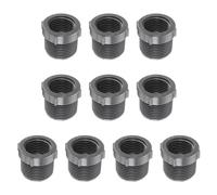 sourcing map 10 Pcs PVC Reducer Bushing G3/4" Male Thread to G1/2" Female Thread Coupling Connectors PVC Pipe Reducer Adapter Fitting for Pipe Connecting Plumbing System, Grey